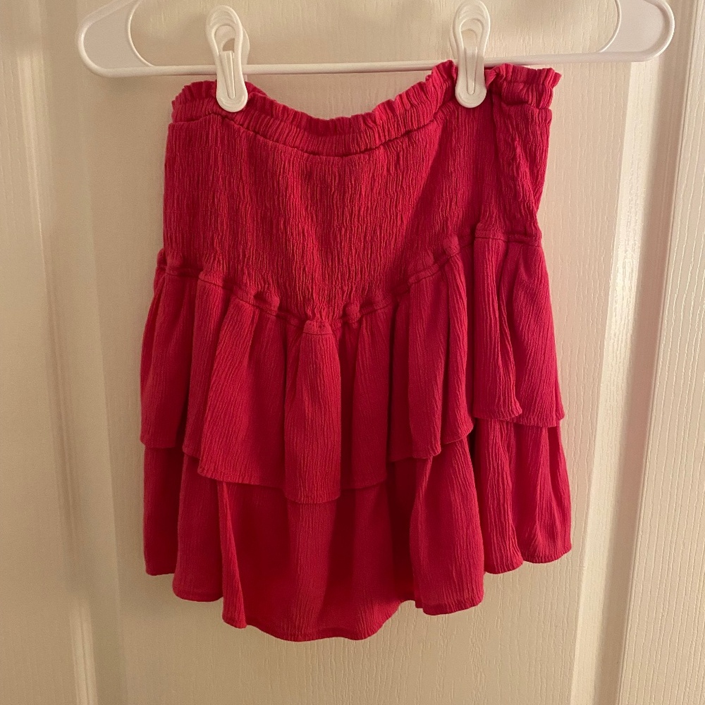 Pink Tiered Skirt